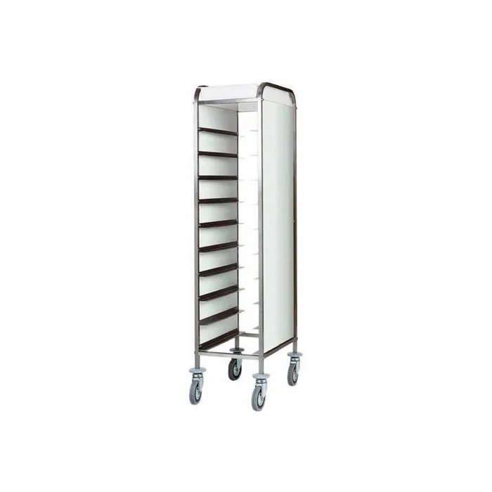 Pastiprināti rati 10 paplātēm ar  sānu paneļiem (bianco-white)
